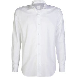 Eleventy, Heren, Overhemden, Wit, Maat: M Linnen,