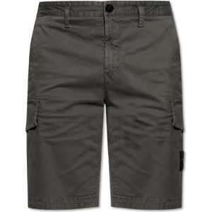 Stone Island, Heren, Korte broeken, Groen, Maat: W29 Katoen,