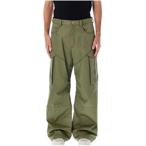 Off White, Heren, Broeken, Groen, Maat: S Katoen,