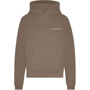Flâneur, Heren, Sweatshirts & Hoodies, Bruin, Maat: L Katoen,