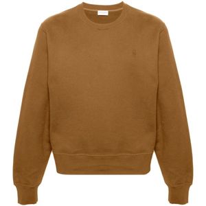 Saint Laurent, Heren, Sweatshirts & Hoodies, Bruin, Maat: S Katoen,