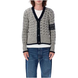 Thom Browne, Heren, Truien, Grijs, Maat: L Wol,