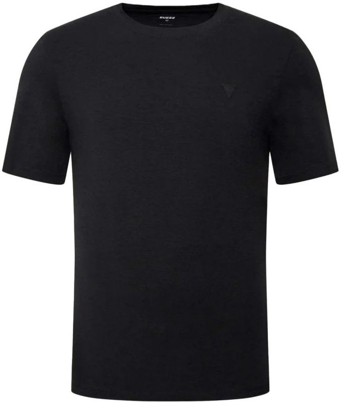 Guess - T-shirt met Logo-patch - Zwart - Katoen