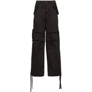 Rhude, Heren, Broeken, Zwart, Maat: M Katoen,