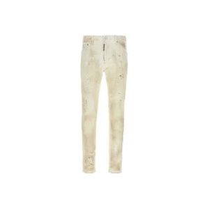 Dsquared2 Witte Stretch Denim Cool Guy Jeans , Multicolor , Heren , Maat: S