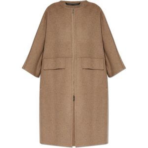 Max Mara, Dames, Mantels, Beige, Maat: 2XS Kasjmier,