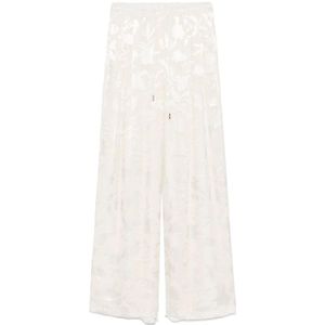 Ermanno Scervino, Dames, Broeken, Beige, Maat: XS Zijde,