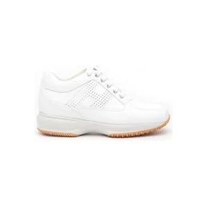 Hogan Interactieve Leren Sneakers in Wit , White , Dames , Maat: 35 EU