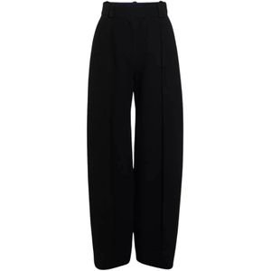 Jacquemus, Dames, Broeken, Zwart, Maat: XS Leer,