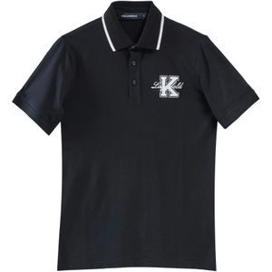 Karl Lagerfeld, Heren, Tops, Zwart, Maat: S Katoen,