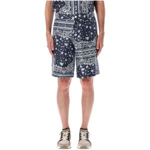 Fendi, Heren, Korte broeken, Blauw, Maat: XL Zijde,