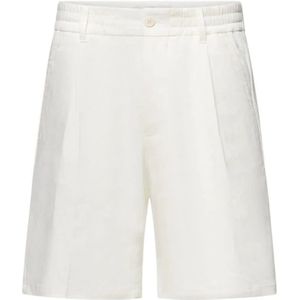 Drykorn, Dames, Korte broeken, Wit, Maat: W31 Linnen,