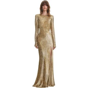 Self Portrait, Dames, Jurken, Geel, Maat: 2XS