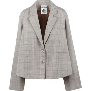 Semicouture, Dames, Jassen, Grijs, Maat: XS Wol,