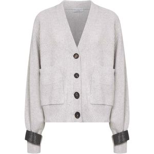 Brunello Cucinelli, Dames, Truien, Grijs, Maat: S Kasjmier,