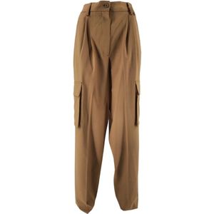 Herno, Dames, Broeken, Bruin, Maat: XS Katoen,