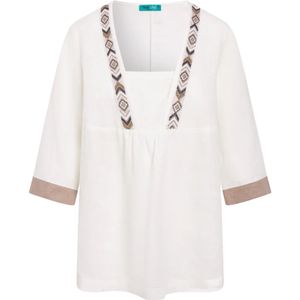 TOOche, Dames, Blouses & Shirts, Wit, Maat: L Linnen,