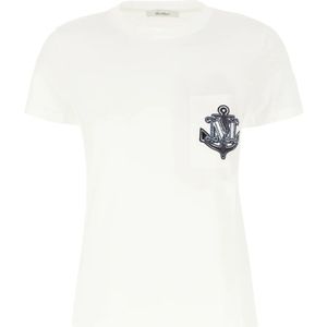 Max Mara, Dames, Tops, Wit, Maat: XS Katoen,
