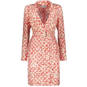 Lanvin Bloemen Zijden Mini Jurk Wrap Riem , Red , Dames , Maat: 2XS