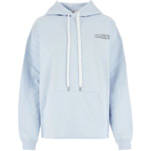 Marni, Dames, Sweatshirts & Hoodies, Blauw, Maat: L Fleece,
