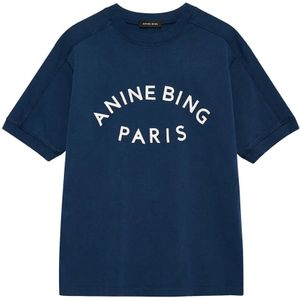 Anine Bing, Dames, Tops, Blauw, Maat: S Katoen,