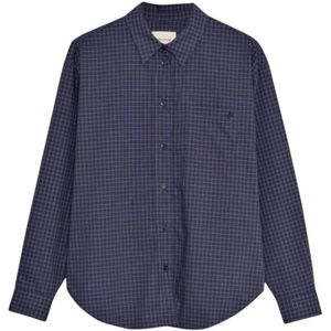 The New Society, Dames, Blouses & Shirts, Blauw, Maat: S Katoen,