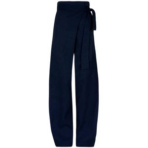 Cortana, Dames, Broeken, Blauw, Maat: XS Linnen,