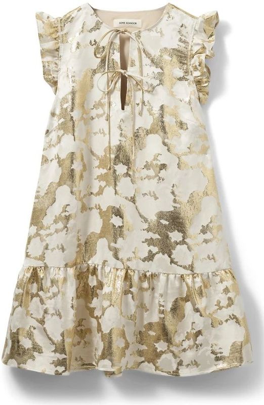 Sofie Schnoor - Elmasw Dress Kjoler S252321 - Jurk - Veelkleurig - Off White - Metalen Details