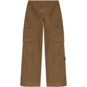 Off White, Dames, Broeken, Bruin, Maat: XS Katoen,