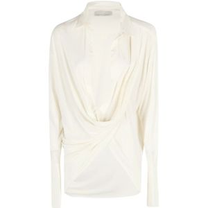 Francesco Murano, Dames, Blouses & Shirts, Beige, Maat: 2XS