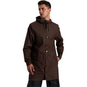 Rains, Heren, Jassen, Bruin, Maat: XS Poliester,