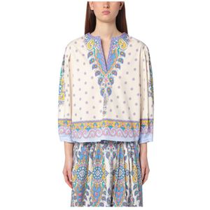 Etro, Dames, Blouses & Shirts, Veelkleurig, Maat: S