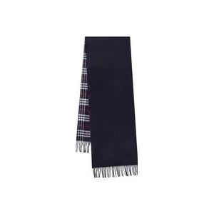 Burberry Vintage Check Cashmere Scarf , Blue , Dames , Maat: ONE Size