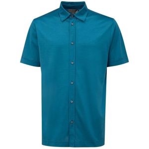 Canali - Hemelsblauw T-shirt - Katoen - Korte Mouwen