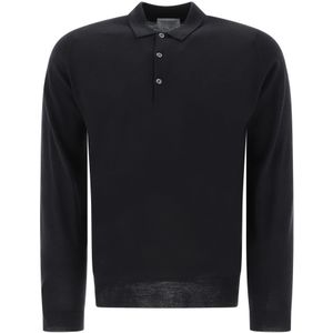 John Smedley, Heren, Tops, Zwart, Maat: 2XL Wol,