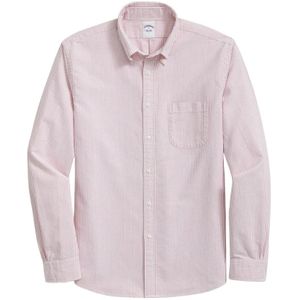 Brooks Brothers, Heren, Overhemden, Rood, Maat: L Katoen,