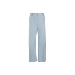 Ganni Melange Cropped Broek , Blue , Dames , Maat: XS