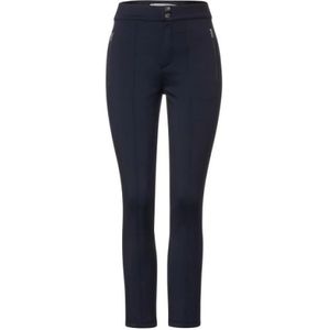 Street One, Dames, Broeken, Zwart, Maat: L Leer,