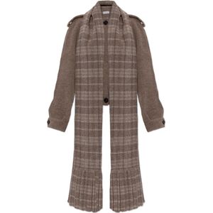 Burberry, Dames, Mantels, Beige, Maat: 3XS Wol,