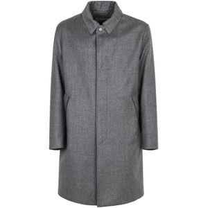 Canali, Heren, Mantels, Grijs, Maat: M Wol,