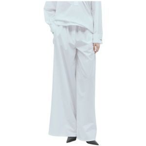 Max Mara, Dames, Broeken, Wit, Maat: 2XS Katoen,