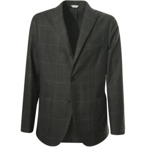 Boglioli, Heren, Jassen, Grijs, Maat: M Wol,