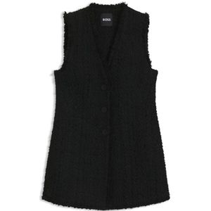 Hugo, Dames, Jassen, Zwart, Maat: XS Tweed,