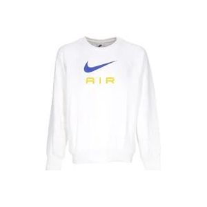 Nike Lichtgewicht French Terry Crewneck Sweatshirt , White , Heren , Maat: M