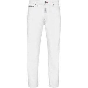 Philipp Plein, Heren, Jeans, Wit, Maat: W29 Denim,