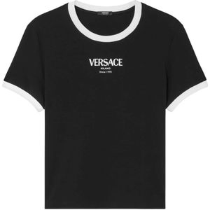 Versace, Dames, Tops, Zwart, Maat: S Viscose,