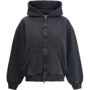 Balenciaga, Dames, Sweatshirts & Hoodies, Zwart, Maat: 2XS Katoen,