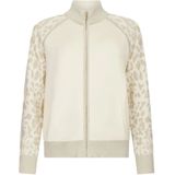 Liu Jo - Gebreid Vest - Donkerbeige/Wolwit - Dierenprint - Lange Mouw