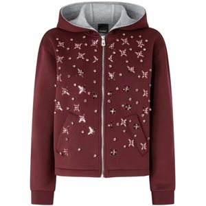 Pinko, Dames, Sweatshirts & Hoodies, Bruin, Maat: M