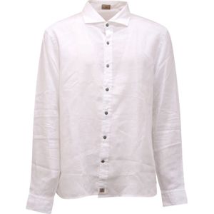 Sonrisa, Heren, Overhemden, Wit, Maat: 4XL Linnen,